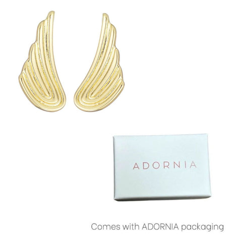 14k Gold Plated Winged Earrings