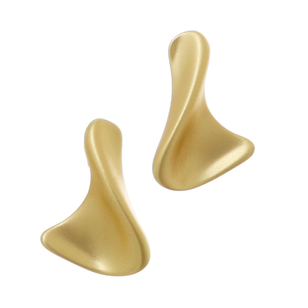 14k Gold Plated Twist Stud Earrings