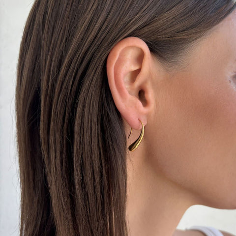 14k Gold Plated Tear Wire Drops with Stoppers