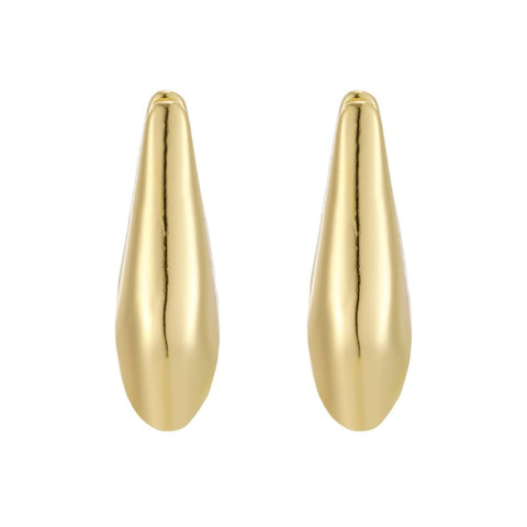 14k Gold Plated Nouveau Purse Hoop Earrings