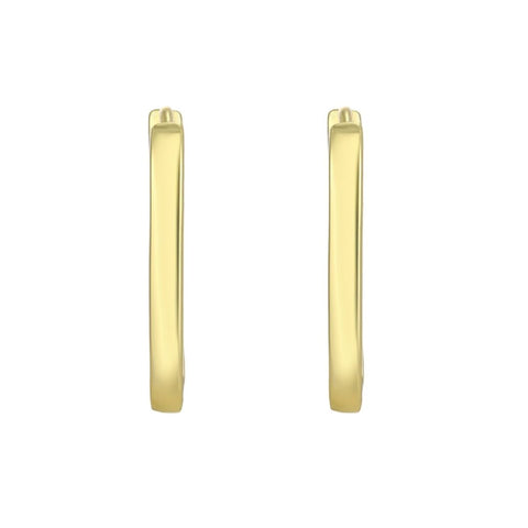 14k Gold Plated Laperouse Rectangle Hoop Earrings
