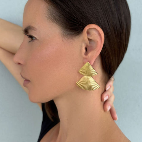 Gold Plated Honore Statement Earrings