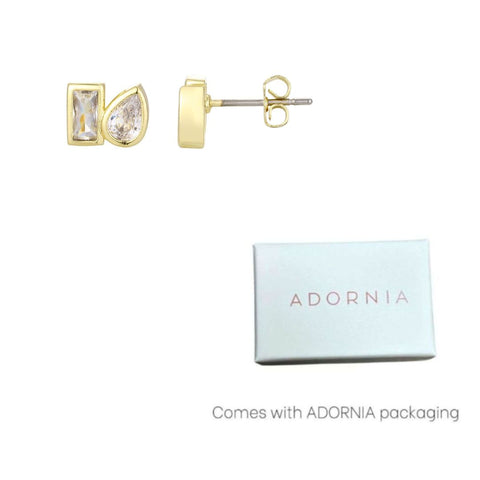 14k Gold Plated CZ Opera Earrings