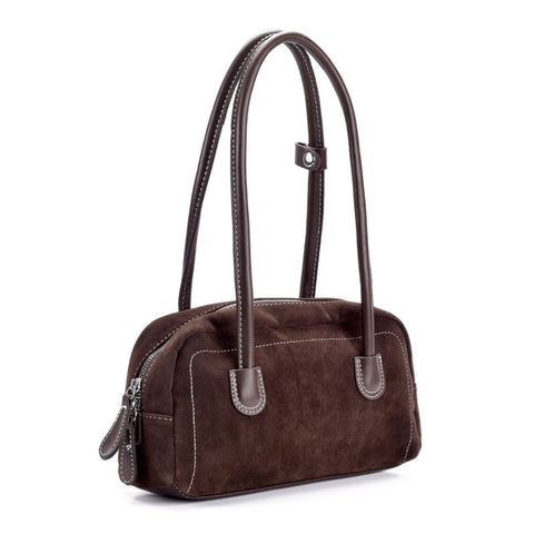 Dark Brown Boxy Shoulder Bag