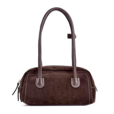 Dark Brown Boxy Shoulder Bag