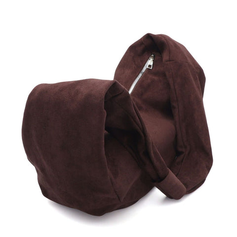 Dark Brown Moon Crossbody Bag