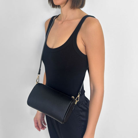 Black Cylinder 90's Bag