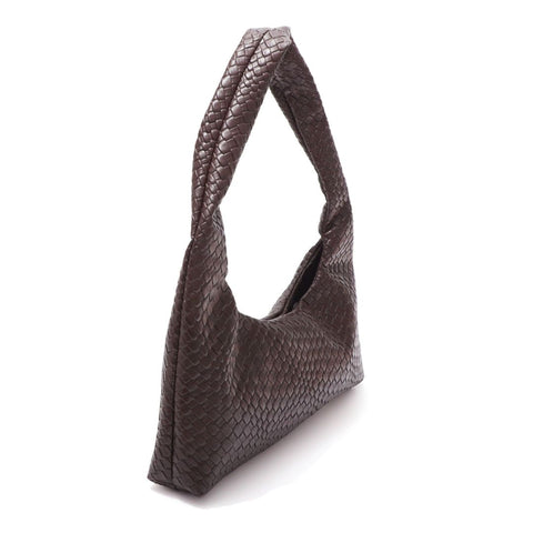 Dark Brown Patchwork Shoulder Bag