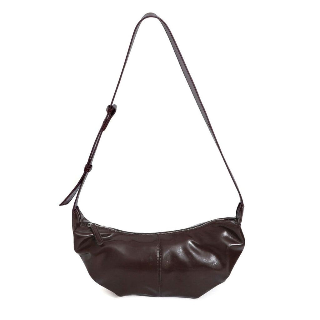 Brown Adjustable Strap Moon Bag