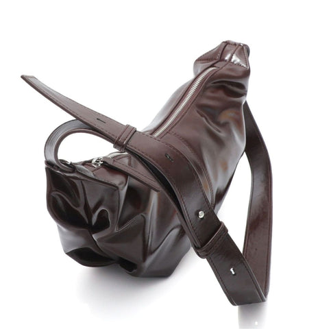Brown Adjustable Strap Moon Bag