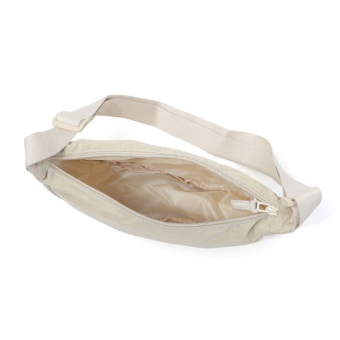 Cream Sporty Adjustable Moon Bag