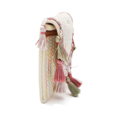 Tassel Raffia Shoulder Bag