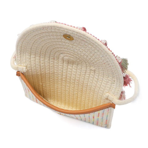 Tassel Raffia Shoulder Bag