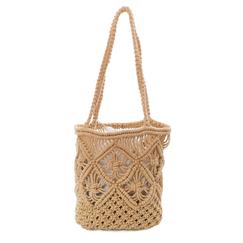Natural Raffia Crochet Tote