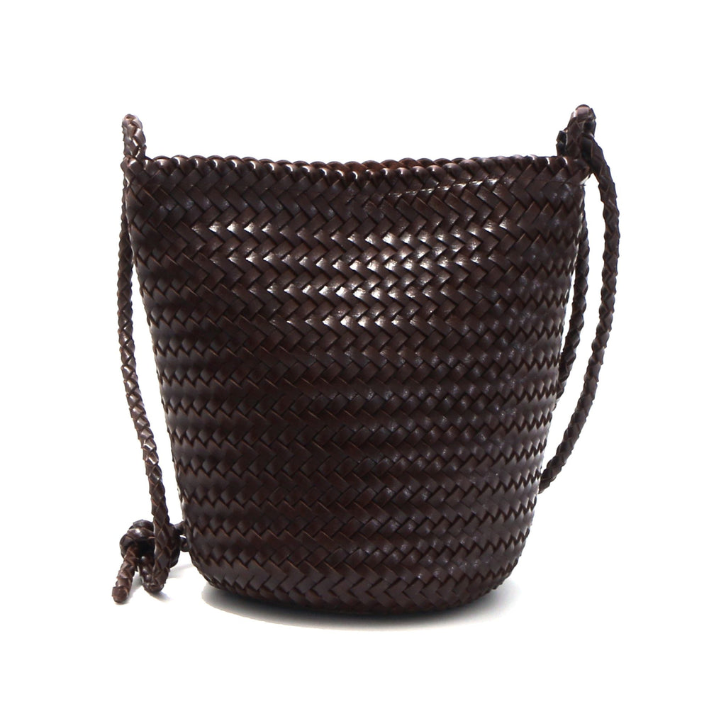 Brown Woven Shoulder Bag