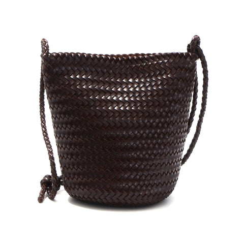 Brown Woven Shoulder Bag