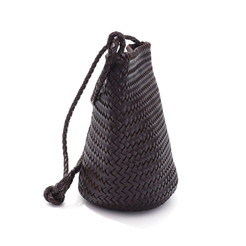 Brown Woven Shoulder Bag