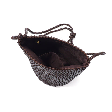Brown Woven Shoulder Bag