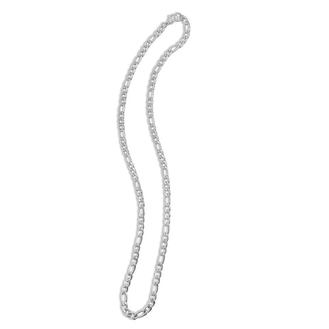 Men's Tarnish Resistant 14k Gold Plated 24" 6mm Figaro Chain Necklace