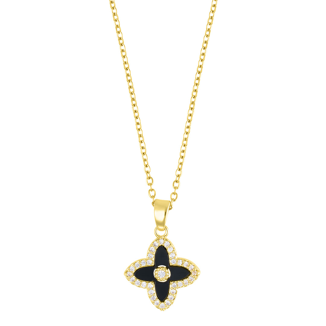 Clover Necklace - Black – Style Sapphire