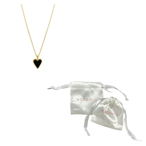 Black Heart Necklace gold