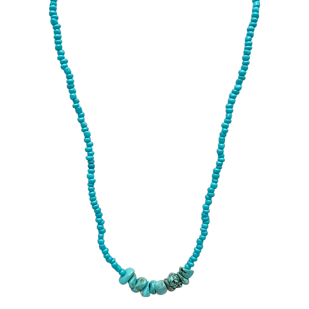 Orange Spiny Oyster and Natural Turquoise Beaded Necklace – My Urban Gems