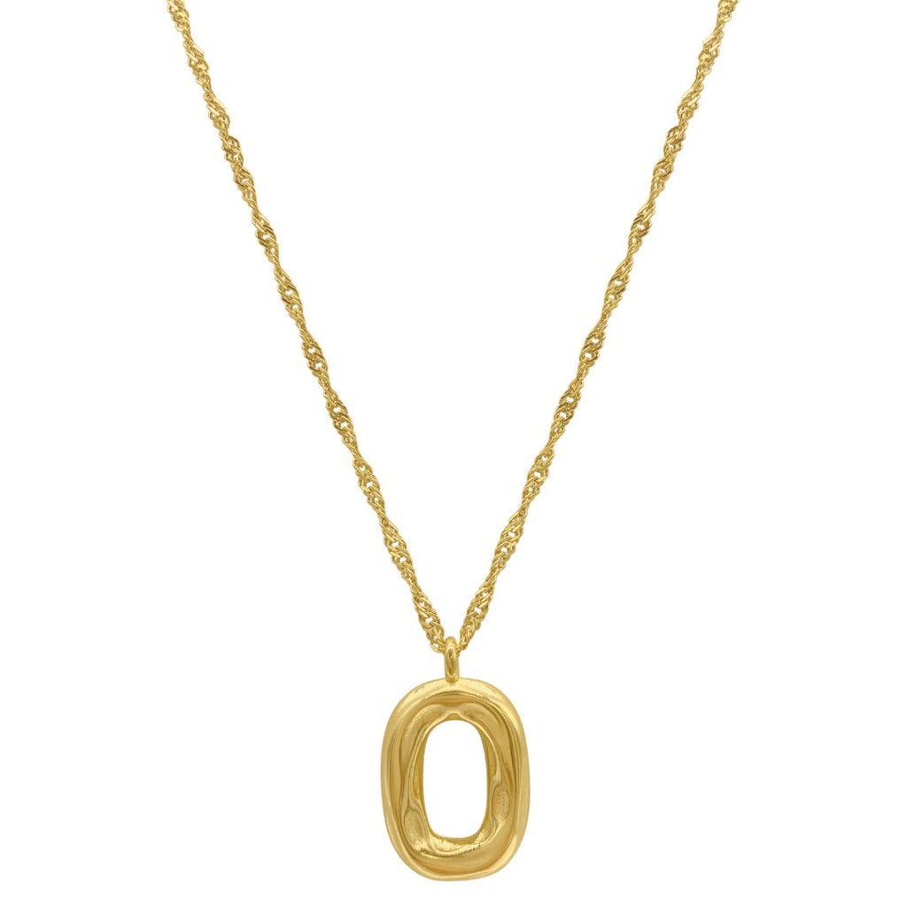 Oval Pendant Necklace gold