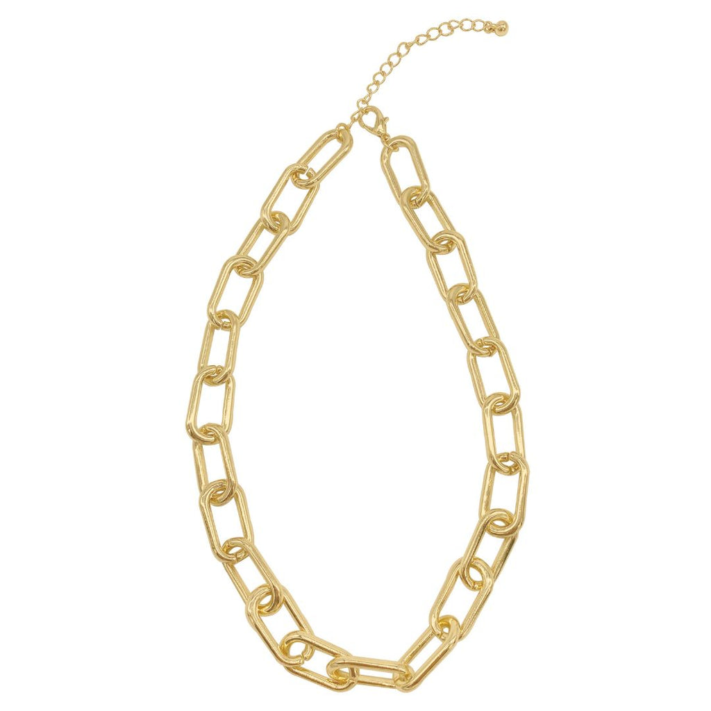 Oversized Paper Clip Chain Necklace gold