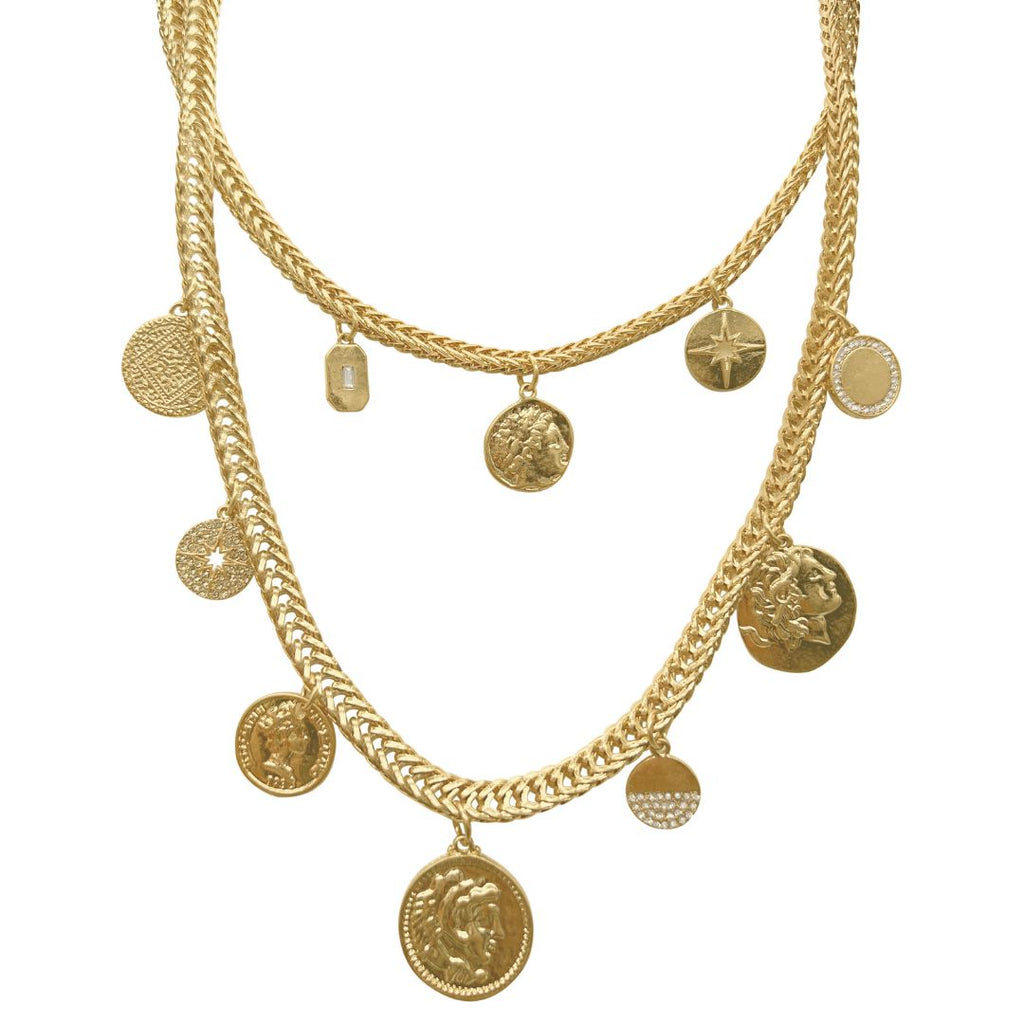Wholesale Chain Necklace Gold Curb Layered for Women