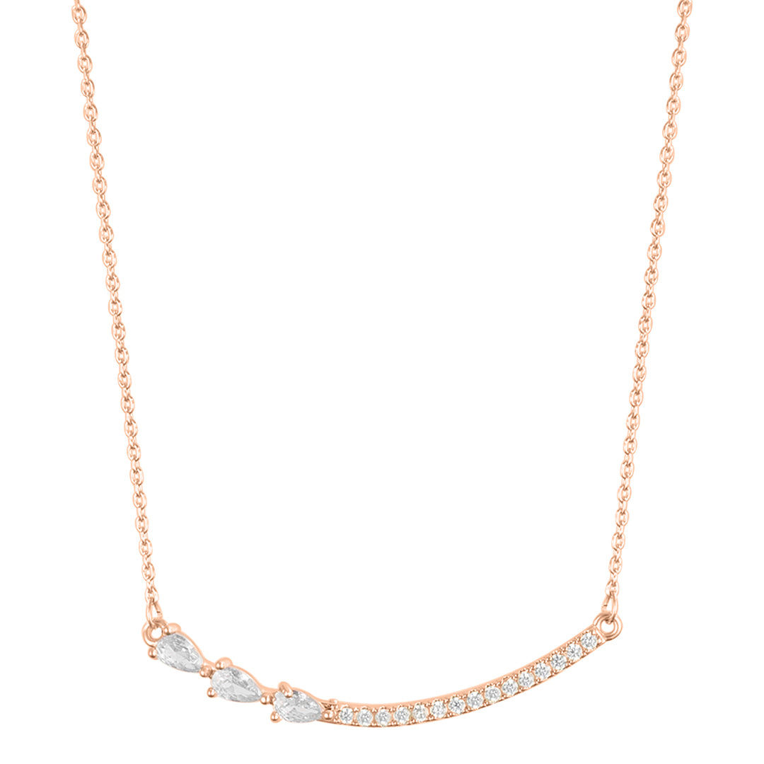 Bar Necklace 14k Rose Gold-plated Sterling Silver - Adjustable Length Bar Necklace 14k Rose Gold-plated Sterling Silver - Adjustable Length