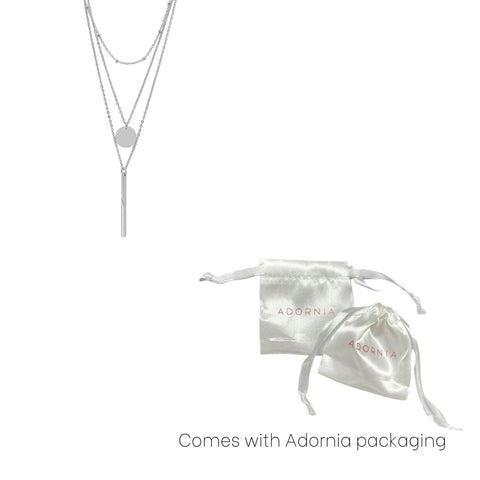 Tarnish Resistant Layered Pendant Necklace Set
