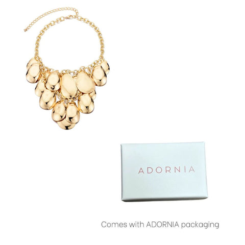Gold Plated Petal Bib Necklace