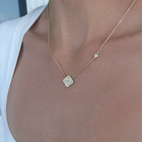 CZ Clover Necklace
