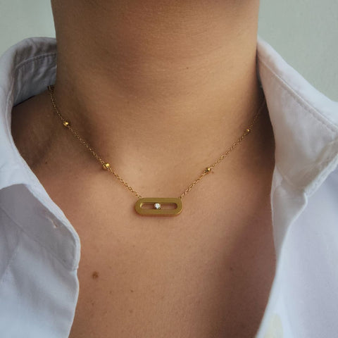 Tarnish Resistant Bar Necklace