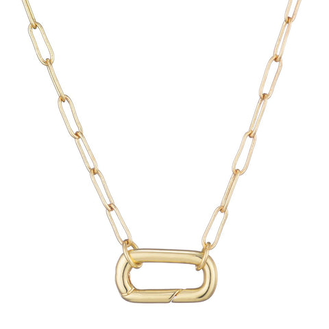14k Gold Plated Lock Necklace