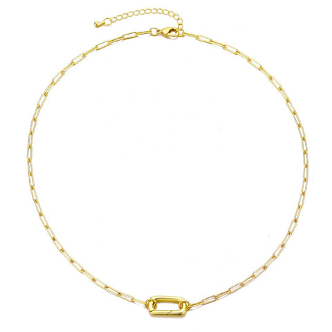 14k Gold Plated Lock Necklace