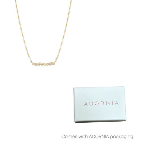 14k Gold Plated Dainty Mixed Shape Bar Necklace