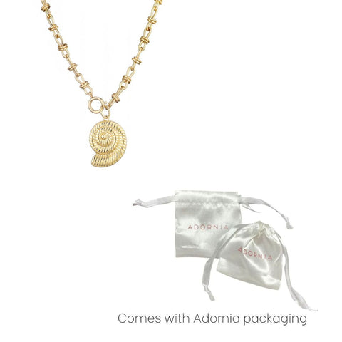 14k Gold Plated Chunky Shell Pendant Necklace