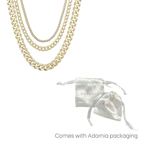 Gold Plated Link Layered Necklace