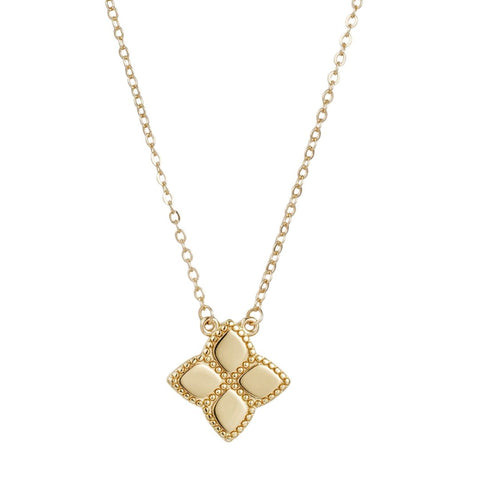14k Gold Plated Pointed Clover Necklace
