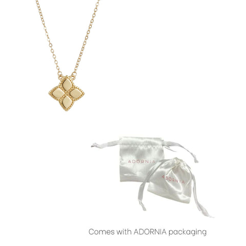 14k Gold Plated Pointed Clover Necklace