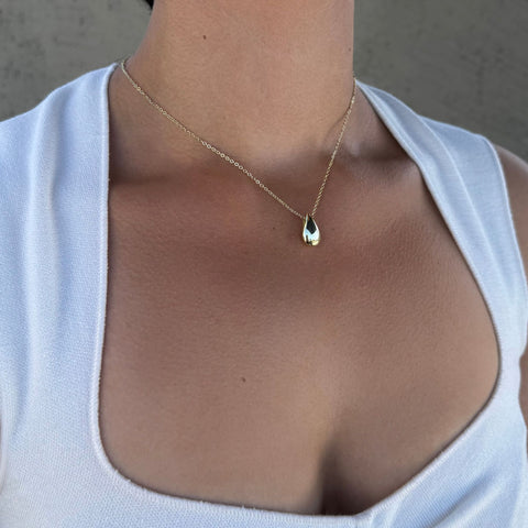 14k Gold Plated Teardrop Necklace