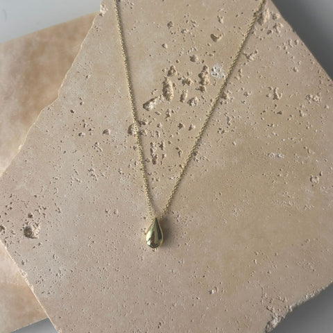14k Gold Plated Teardrop Necklace