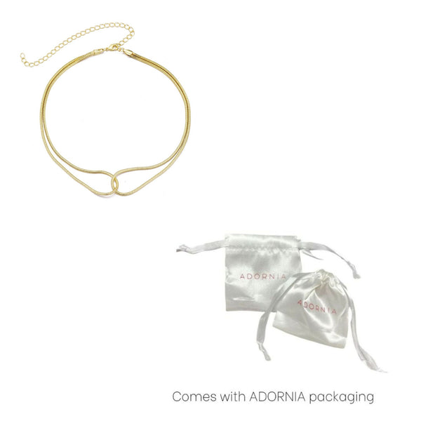 14k Gold Plated Interlocking Rope Chain Necklace – ADORNIA