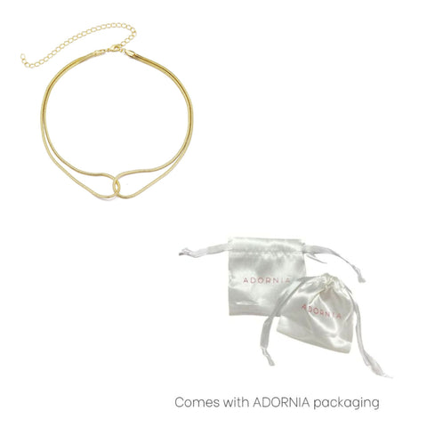 14k Gold Plated Interlocking Rope Chain Necklace