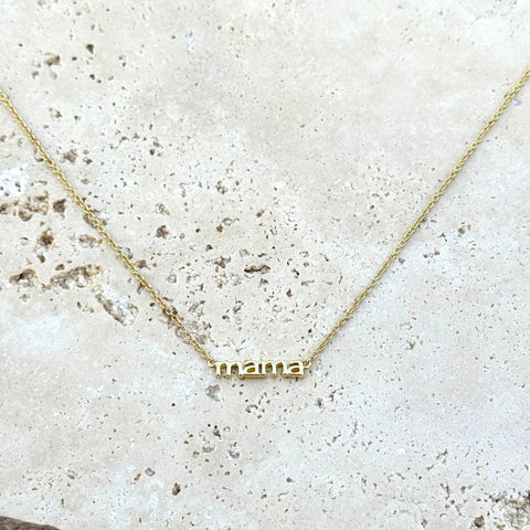 14k Gold Plated Mama Necklace