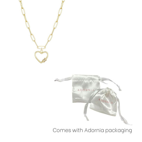 14k Gold Plated Carabiner Heart Necklace
