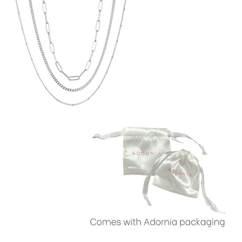 Tarnish Resistant Silver Set of 3-Chain Necklaces