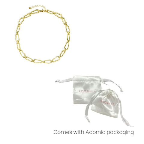 Gold Plated Organic Link Necklace