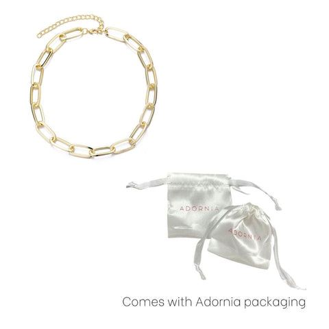 Gold Plated Chunky Paperclip Necklace